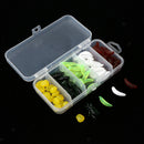 70pcs Soft Silicone Fishing Lures Grub Worm Insects Imitation Corn Niblet