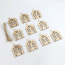 10pcs/bag DIY Wooden Clip Christmas Tree Pendant Handmade Pendant Gifts (G) A