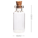50x Mini Empty Clear Glass Bottle With Cork Small Tiny Vials Jars Transparent ne