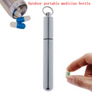 Keychain Waterproof Aluminum Medicine Drug Pill Box Bottle Holder Container M&