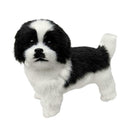 Realistic Dog Black And White Puppy  Lucky Simulation Dog Plush Toys G0U7