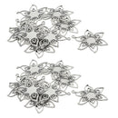 20x Filigree Flower Pendants Blanks Base 10mm Cameo Settings Tray Findings