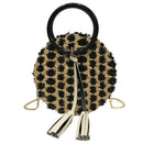 Woven Small Round Bag Portable Straw Small Round Bag Female New One Shoulde