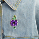 Purple British Kate Princess Poppy Flower Pin Brooch Remembrance Day Gift