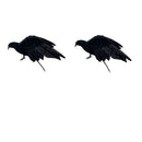 Feathered Crow for Halloween Christmas Decoration, Realistic Looking Birds Black