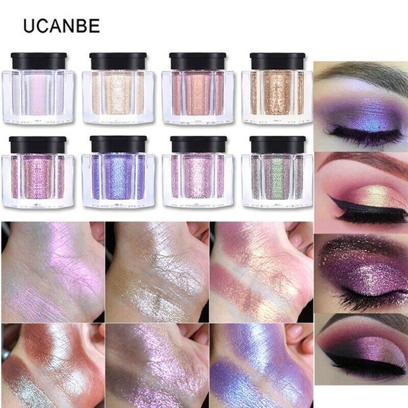 Ucanbe Brand Shimmer Loose Eye Shadow Powder Makeup Pigment Waterproof Glit J5M6
