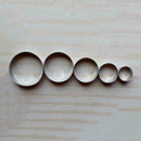 5pcs/Set Stainless Steel Round Circles Cookie Dessert Fruit Mould High quality