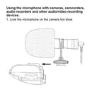 On-Camera External Microphone Mic with Windscreen for Smartphones DSLR