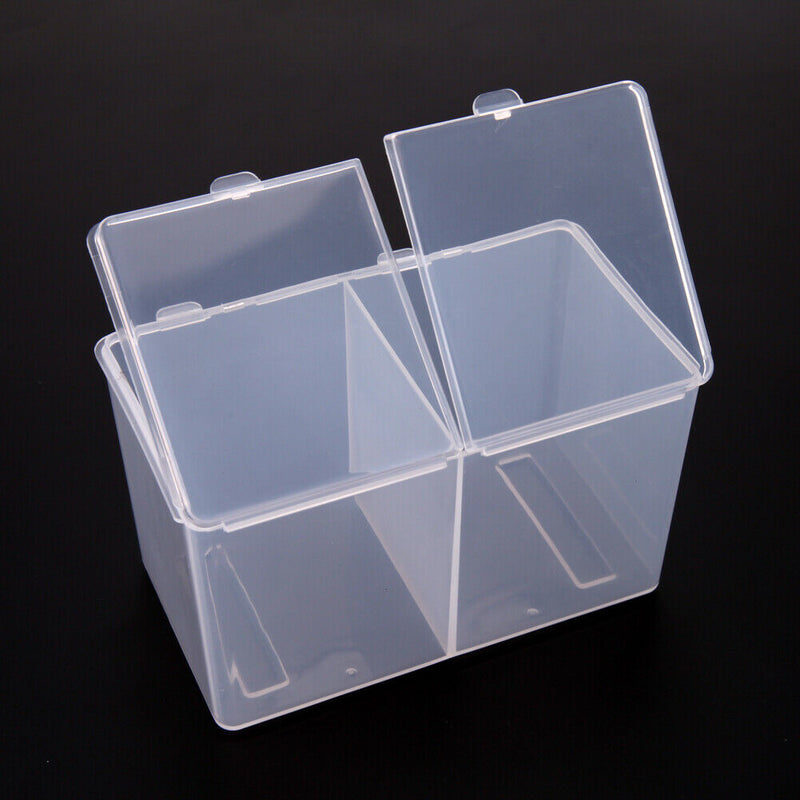 Clear Plastic Cotton Swab Box Storage Organizer Holder Cosmetic Makeup Tool