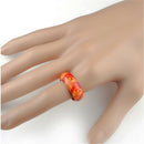 Leopard Pattern 25Pcs/lot Wooden Finger Rings For Women Men Mixed Size Wholesale