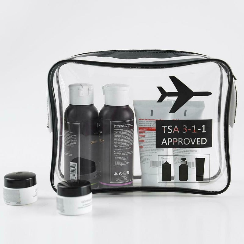 Unisex TPU Transparent Waterproof Cosmetic Bag Travel Makeup Organizer Case A