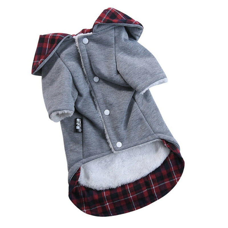 Dog Autumn Winter Warm Cotton Coat For Small Medium Dogs Puppies Red-M