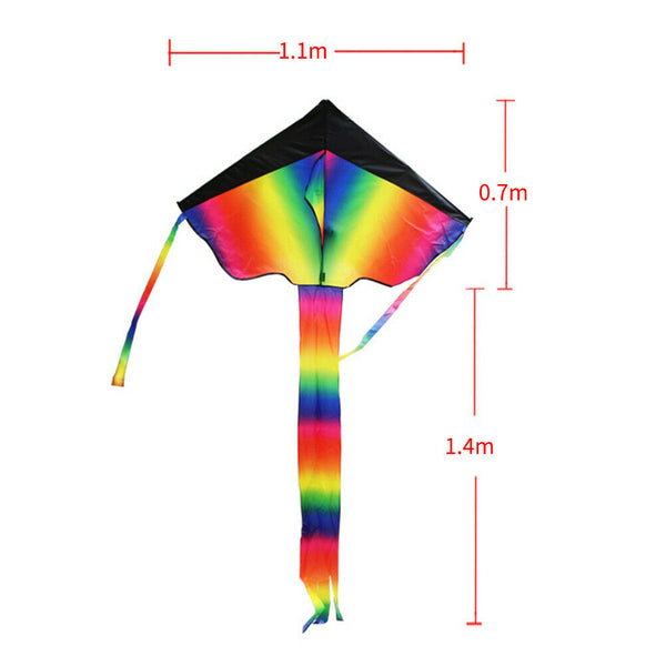 Huge Rainbow Kite For Kids For Outdoor Games Activities Summer Fun Flying Kite