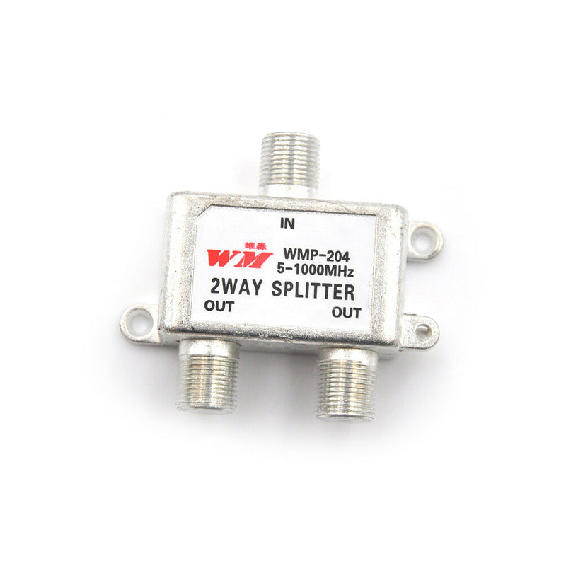 2 Way Coax Cable Splitter Coaxial Cable TV Antenna Satellite Signal Split BPO TO
