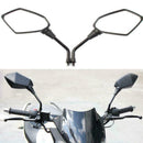 10mm Black Motorcycle Bike Wing Rear View Side Mirrors A0K4 Pair Rearv Moto H2V9