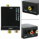 Digital Optical Toslink SPDIF Coax to Analog RCA Audio Converter Adapter wi