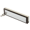 Chocolate Color Offwhite Plastic Hairdressing Travel Folding Comb with Mirr X9Q1