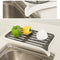 Home Kitchen Double Layers Drain Rack With Tray Sink Caddy Tableware Countertop