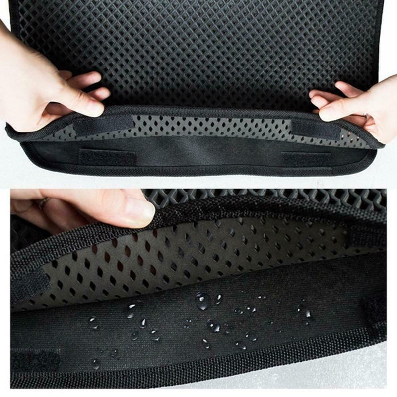 Folding Double Side Waterproof Cat Mat Kitten Litter Pad Trash Bed(Black/S)