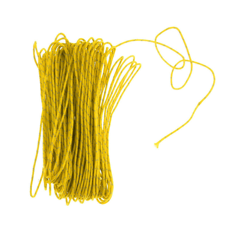1.8mm 20M Yellow Guyline Rope Paracord For Camping Tent, Awning, Canopy,Tarp