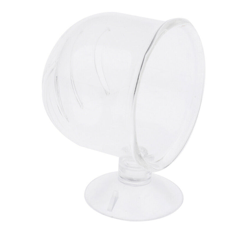 2x Glass Feeding Cup   Feeder Shrimp Red Worms Food for Aquarium Seam