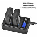 EN-EL15 LCD Display Dual Port USB Battery Charger for Nikon D7000 D800 D600