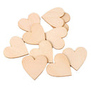 20pcs Unpainted Heart Wooden Shapes Embellishment Rustic Wedding Party Decor