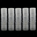 100pcs 28mm Plastic Clear Round Coin Capsules Containers Coin Protector Case