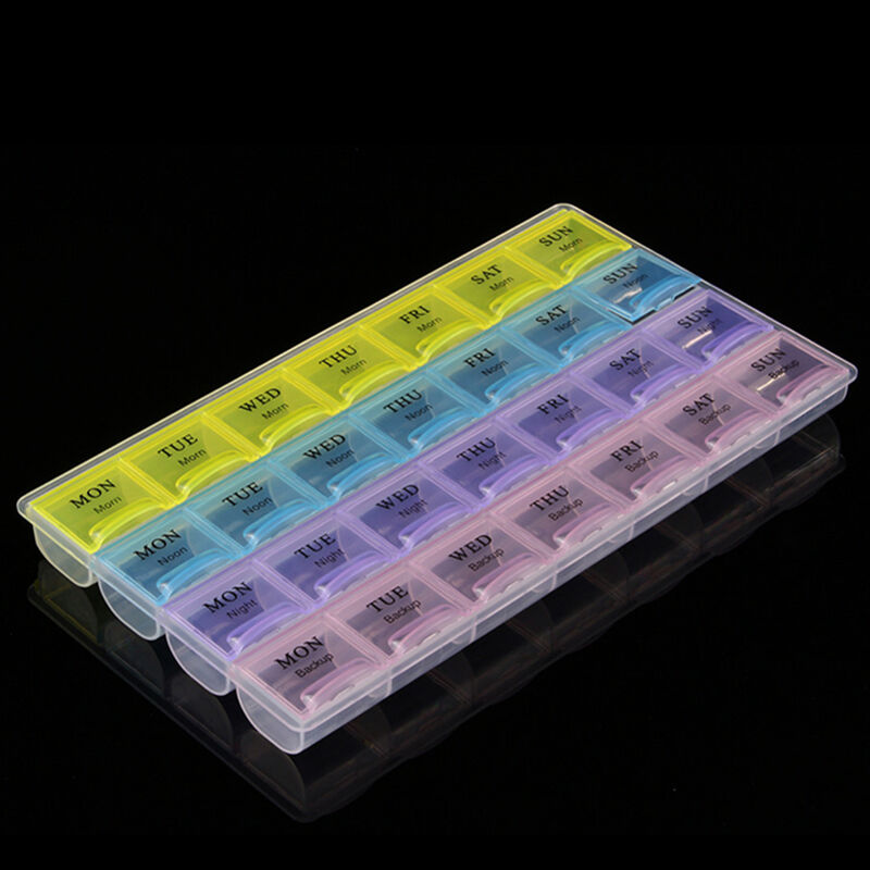 Weekly 7 Days Pill Boxes Medicine Tablet Case Holder Container Storage Or Dwyx