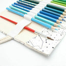 36 Holes Big Pencil Case School Canvas Roll Pouch pencil box Constellation