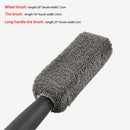 New 3-Piece Car Tire Rim Brush Wash Cleaner Cleaning Tool Soft Brush rfh