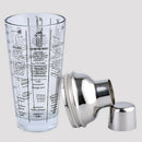 400Ml Bottle Mix Main Glass Transparent Scale Cocktail Shaker 304 Stainless
