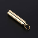 Mini Brass EDC Survival Waterproof Pills Case Medicine Box Container