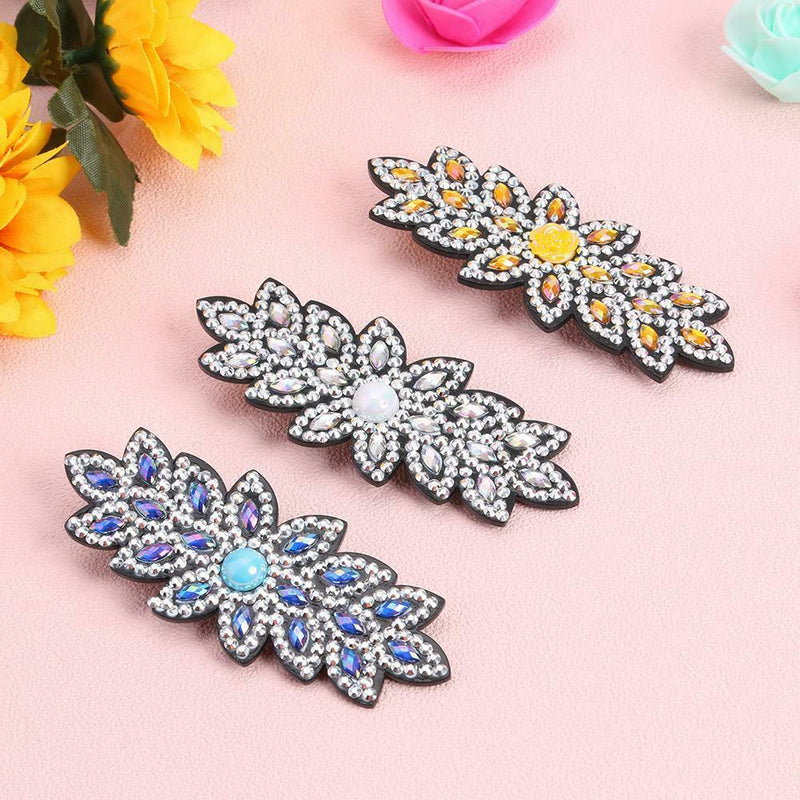 3pcs Butterfly Rhinestone Hair Clip DIY Crystal Bowknot Barrettes (Style 1)