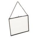 Metal & Glass Hanging Photo Frame Portrait & Landscape & Specimen 16x14cm