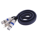 Dual Female XLR to Male RCA Cable 2 XLR to 2 RCA Plug Audio Cord 1M