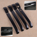 Carbon Fiber Style Black Door Handle Cover Trim Fit For Grand Cherokee 2011-2018
