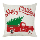 Christmas Pattern Linen Pillowcase Soft Throw Pillow Case Sofa Cushion (7)