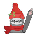 Cute Sloth Christmas Car Rear Windshield Wiper Stickers Auto Styling Decals
