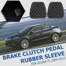 2pcs Black Automobile Brake Clutch Pedal Rubber Pad Cover Set for Acura