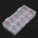 10 Compartments Plastic Clear False Nail Tips Storage Box Holder Organzier A