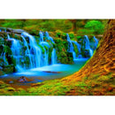 5d Diy Diamond Painting Green Landscape Cross Stitch Full Round Diamond Pai