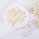 100pcs/lot DIY Flat Beads Heart Shape Beads Craft Imitation Pearls Flatba%!