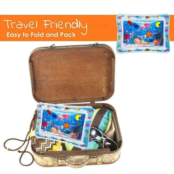 Sensory Water Mat Baby Toddler Squishy Tummy Play Crawl Time Inflatable Liq K5T3