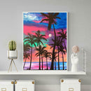 5D DIY Full Drill Diamond Painting Coconut Tree Cross Stitch Kit Home Decor