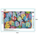 5D DIY Full Drill Diamond Painting Happy Easter Egg Cross Stitch Embroidery