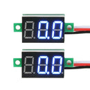 2pcs DC 0-100V LED 3-Digital Display Voltage Voltmeter Panel Meter (Blue)
