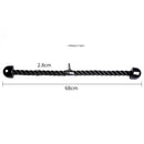27.6'' Gym Tricep Rope Handle Rubber Pull Down Bicep Cable Attachment Exercises