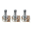 3x 18mm Shaft Guitar Volume Audio Taper Potentiometer for Guitar Bass MN250K
