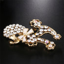 Crystal Rhinestone Dog Brooch Pin Cute Puppy Animal Brooch Pin Women Jewelry 3c